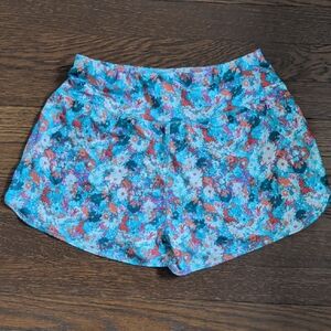 The North Face Blue Floral Girls Swim Shorts